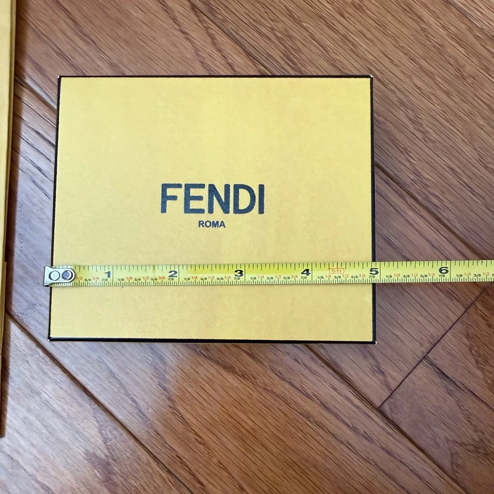 Fendi Gold Shopping Bag with Artistic Tag